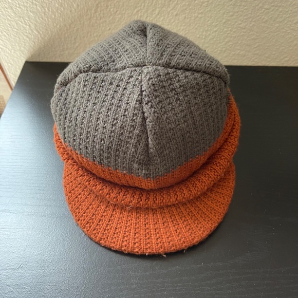 The North Face Knit Orange/Gray Hat - Picture 3 of 6